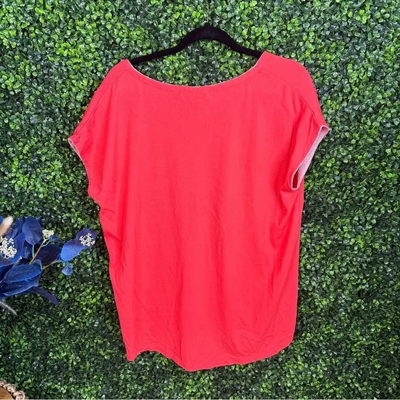 Nwt Anthropologie Aldo Martins coral v neck floral Relaxed fit knit Blouse nwt - Picture 5 of 10